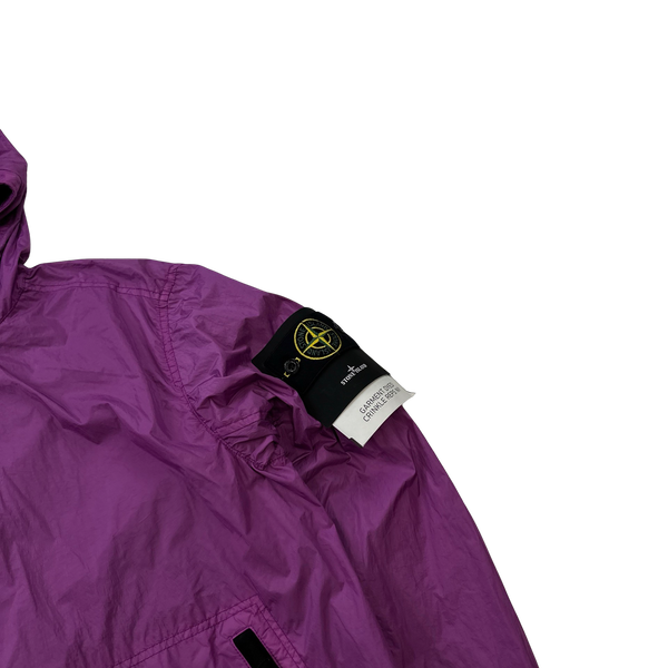 Stone Island 2023 Purple Garment Dyed Crinkle Reps Jacket - Large