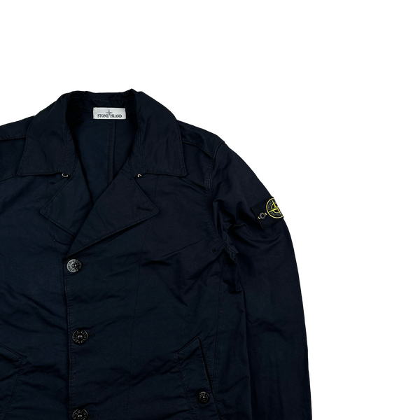 Stone Island Navy David TC Trench Jacket - Large