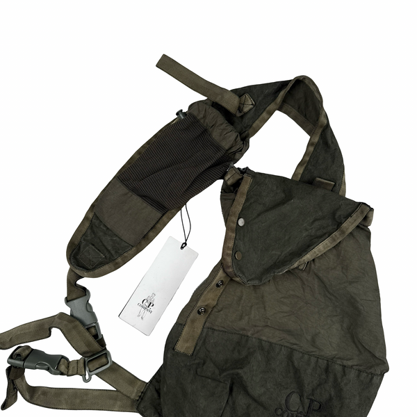 CP Company Khaki Nylon Spellout Cross Body Bag