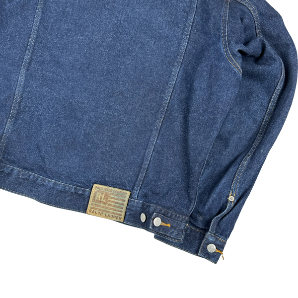 Ralph Lauren Polo Jeans Heavyweight Dark Wash Denim Jacket - Large