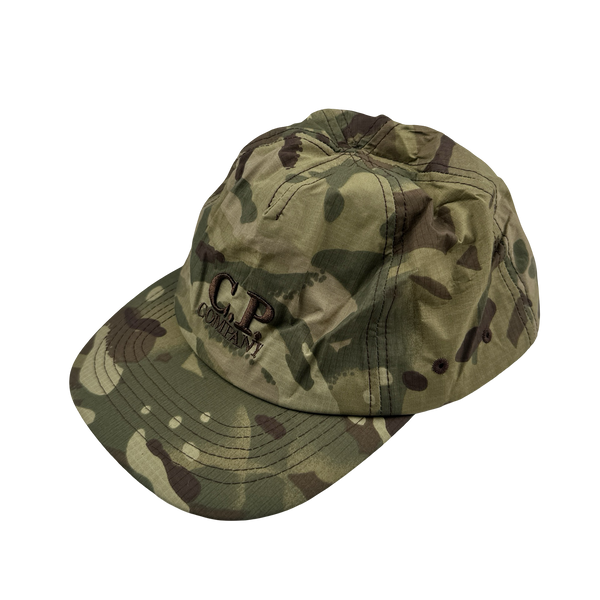 CP Company Camo Nylon Spellout Crinkle Cap
