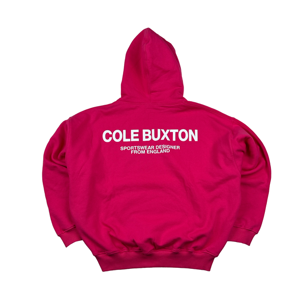 Cole Buxton Neon Pink Boxy Fit Hoodie - Small