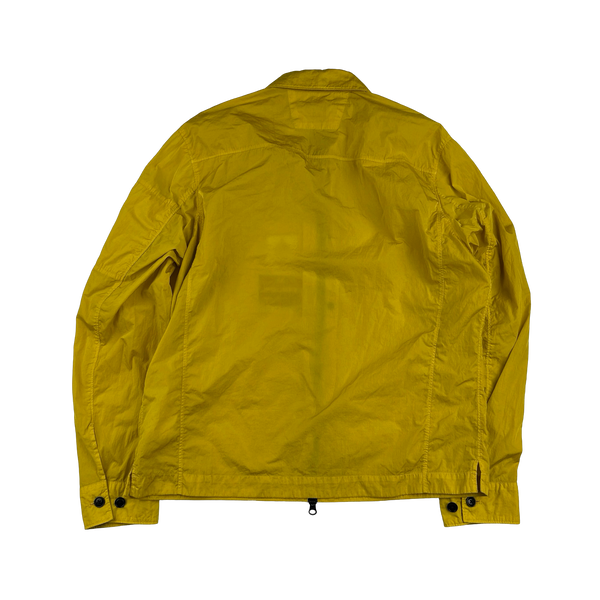 CP Company Yellow Chrome Nylon Zipped Overshirt - Medium
