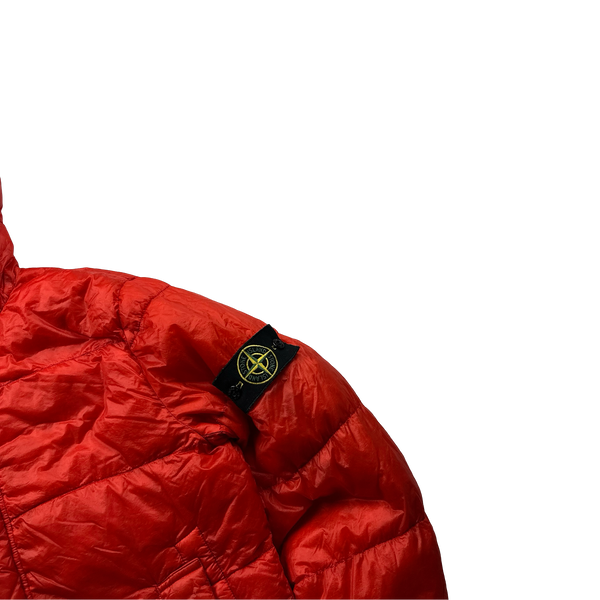 Stone Island 2013 Red Garment Dyed Puffer Jacket - Small