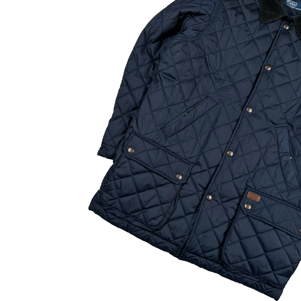 Ralph Lauren Navy Diamond Quilted Jacket - Small