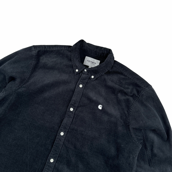 Carhartt WIP Black Corduroy Buttoned Overshirt - Large