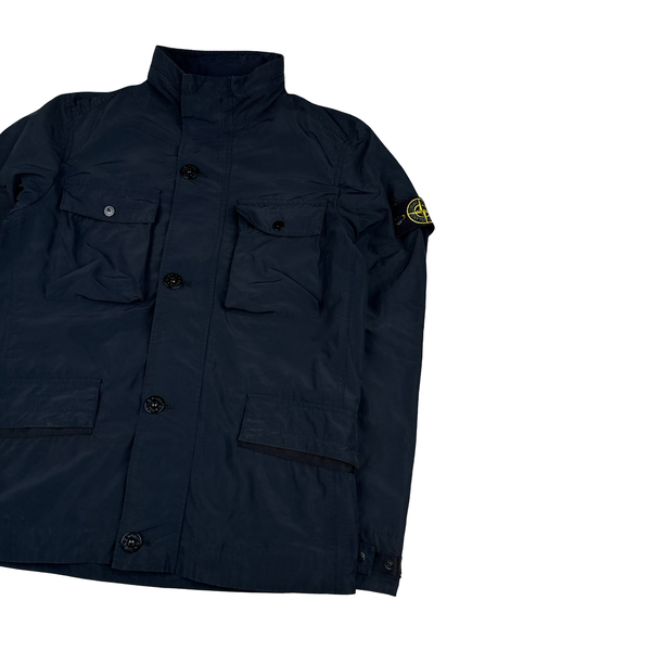 Stone Island 2017 Navy Garment Dyed Micro Reps Field Jacket - Small