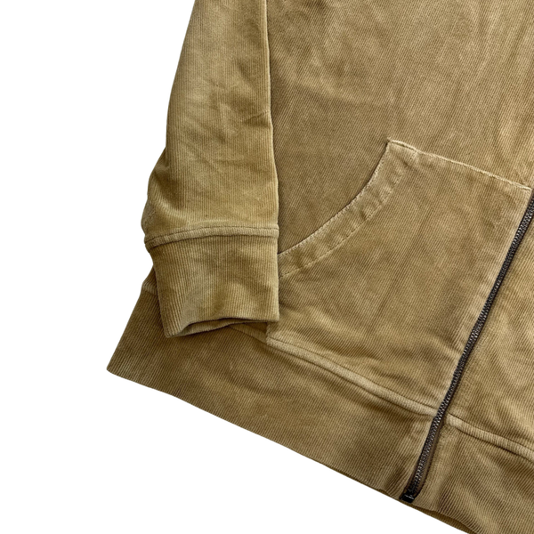 Womens Ralph Lauren Beige Corduroy Zipped Hoodie Tracksuit Set - Medium