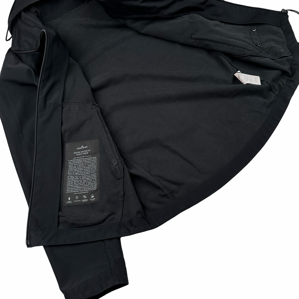 Stone Island Black Nylon Cotton 3L Ghost Piece Jacket - Medium