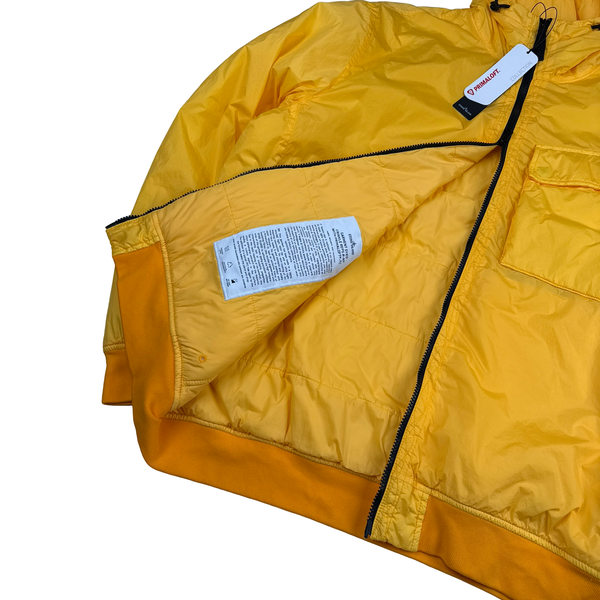 Stone Island 2022 Yellow Crinkle Primaloft Lined Jacket - XXL