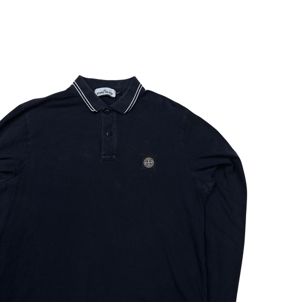 Stone island mens long sleeve polo top