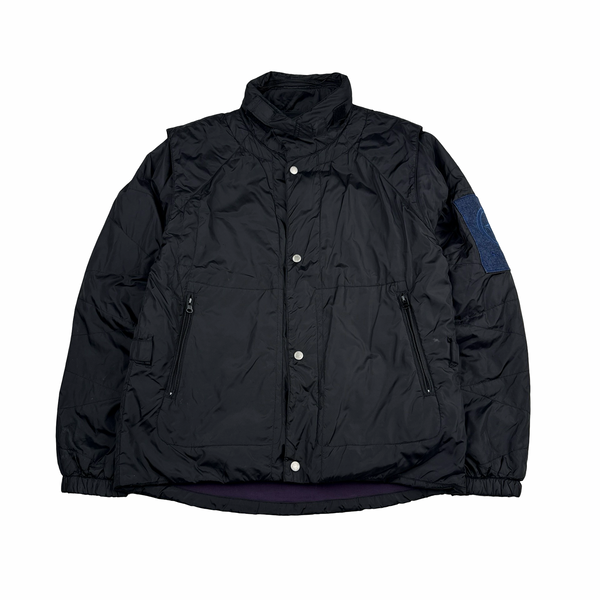 Stone Island Purple/Black 2005 Denims Quilted Reversible Jacket - Medium