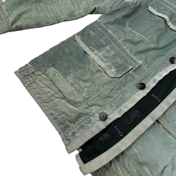 Stone Island 2012 Green Liquid Reflective Field Jacket - Medium