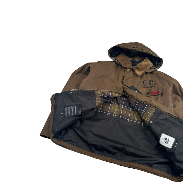CP Company x Barbour Brown Multi Pocket 500 Mille Waxed Jacket