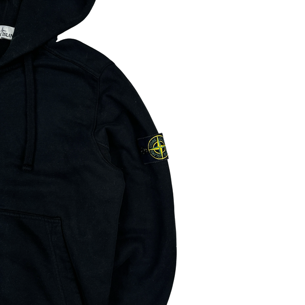 Stone Island 2018 Black Zipped Cotton Hoodie - Small