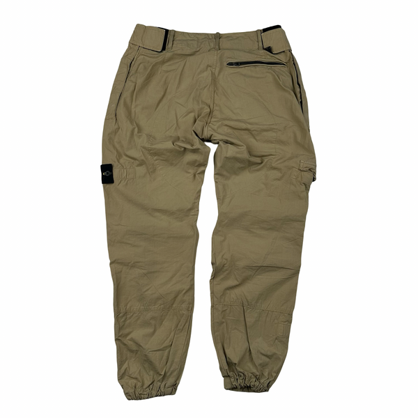 Stone Island Beige 2010 Loose Cotton Cargo Trousers - Medium