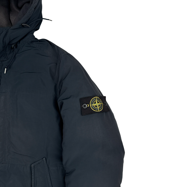 Stone Island Navy Down Filled Micro Reps Jacket - Large