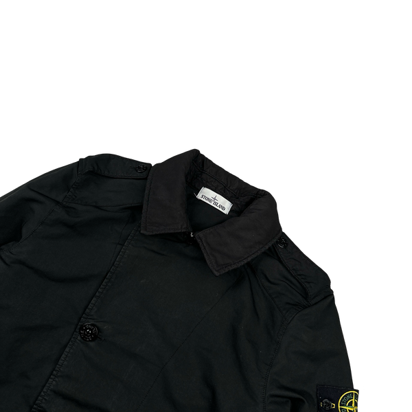 Stone Island 2016 Black David TC Quilted Trench Coat - Medium