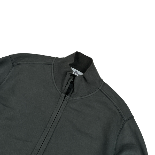 Stone Island 2019 Charcoal Thick Cotton Zipped Jumper - XL
