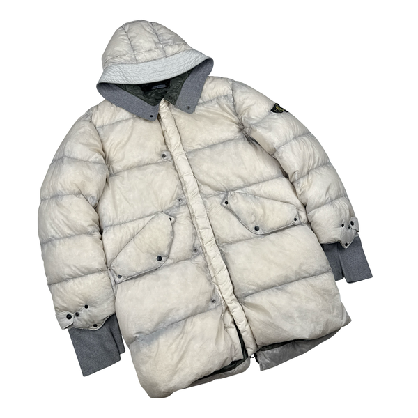 Stone Island 2009 Opaque Nylon Tela Down Dual Hood Jacket - XXL