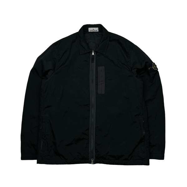Stone Island 2023 Black Nylon Metal Econyl Overshirt Primaloft Lined - XL