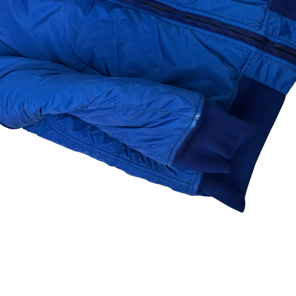 Stone Island 2015 Blue Crinkle Reps Padded Bomber Jacket - Large