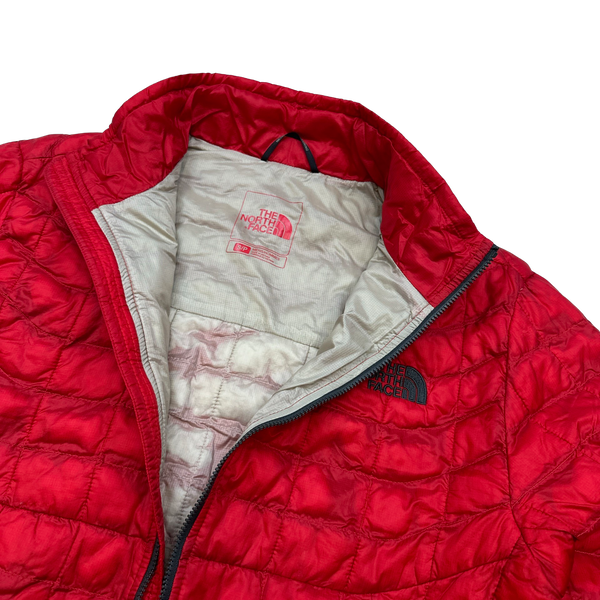 North Face Red Down Padded Lightweight Puffer Jacket - Small