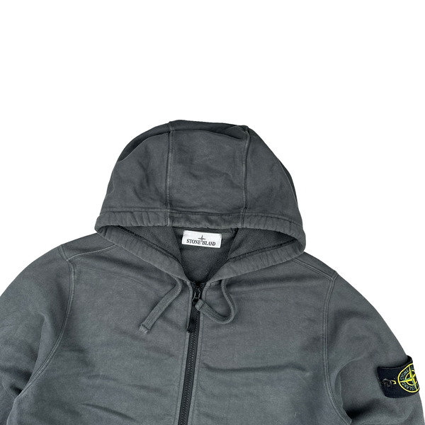 Stone Island 2023 Dark Grey Zipped Hoodie Cotton Tracksuit - Medium