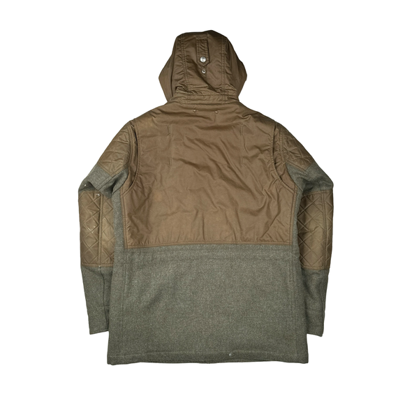 CP Company Brown Lana Wool Giubbotto Imbottito Ovatta Jacket - Large