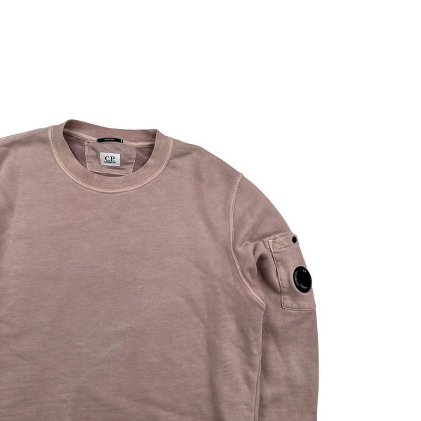 CP Company Pink Cotton Crewneck Jumper - Medium
