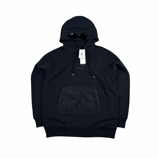 CP Company x Palace Black Spellout Goggle Hoodie - Large - XL