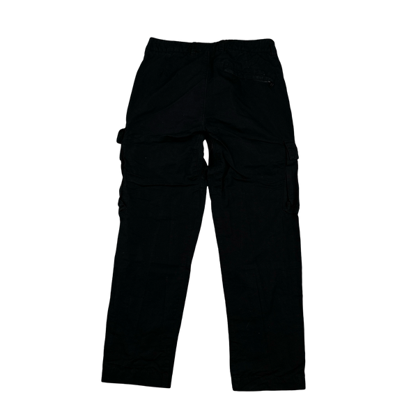Stone Island 2022 Black Cotton Cargo Trousers - 30"
