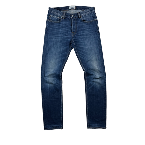 Stone Island Blue Denim Slim Jeans - Medium