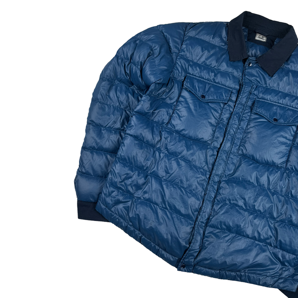 CP Company Blue DD Shell Collar Puffer Jacket - XXL