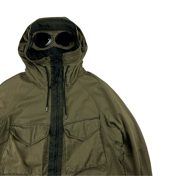 CP Company Green Raso-CP Zipped Goggle Jacket - XL