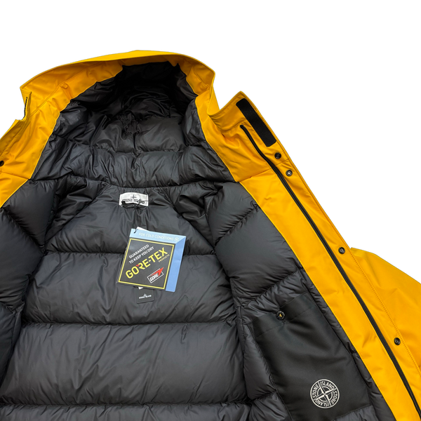 Stone Island Yellow 3L Goretex Puffer In Recycled Polyester Down - Medium
