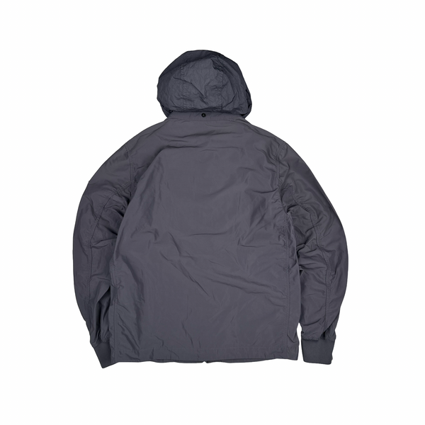 Stone Island 2021 Grey Micro Reps Nylon Hooded Jacket - Small