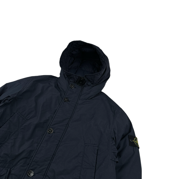 Stone Island Navy Naslan Light Watro Down-TC Puffer Jacket - Large