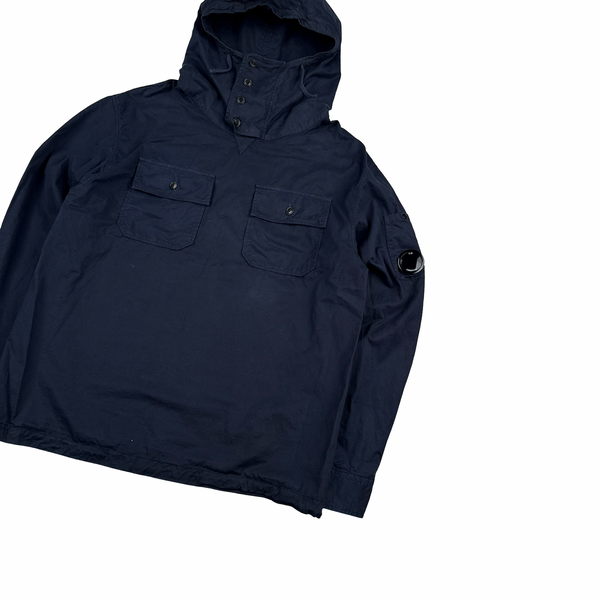 CP Company Navy Cotton Lens View Smock Overshirt - Medium