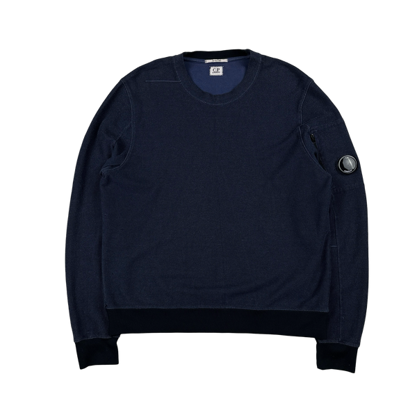CP Company 3D Tacting Navy Crewneck Jumper - Large