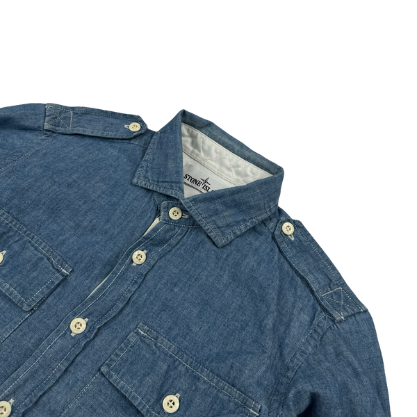 Stone Island 2014 Denim Cotton Overshirt - Small