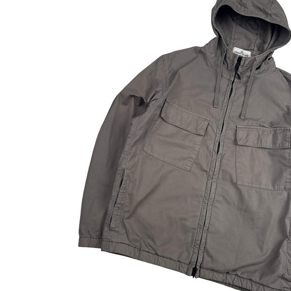 Stone Island 2024 Brown Supima Cotton Twill Stretch TC Jacket - Large