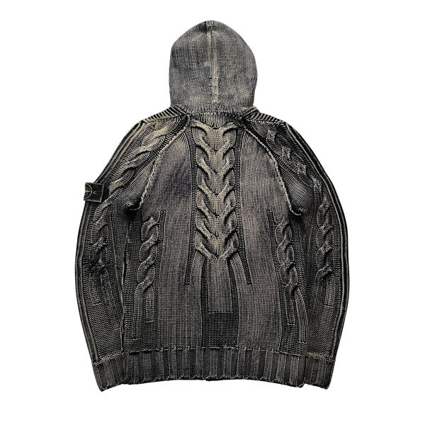 Stone Island 2017 Hand Corrosion Knitted Hoodie - Medium