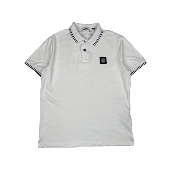 Stone Island 2019 White Polo Shirt - Large