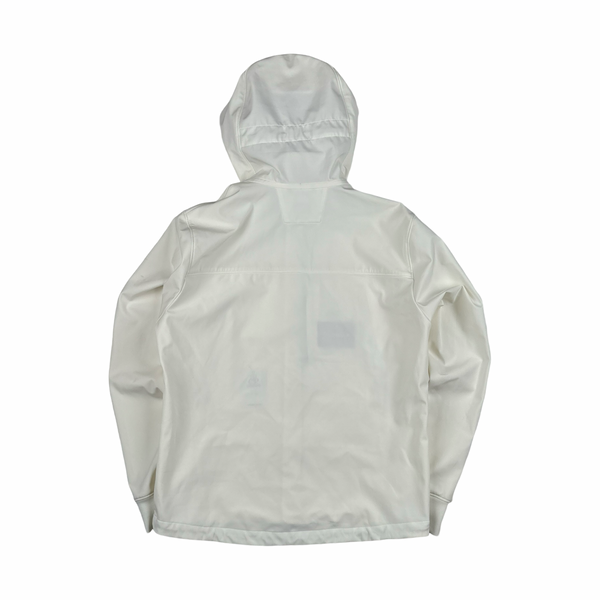 CP Company White Shell R Goggle Jacket - Large