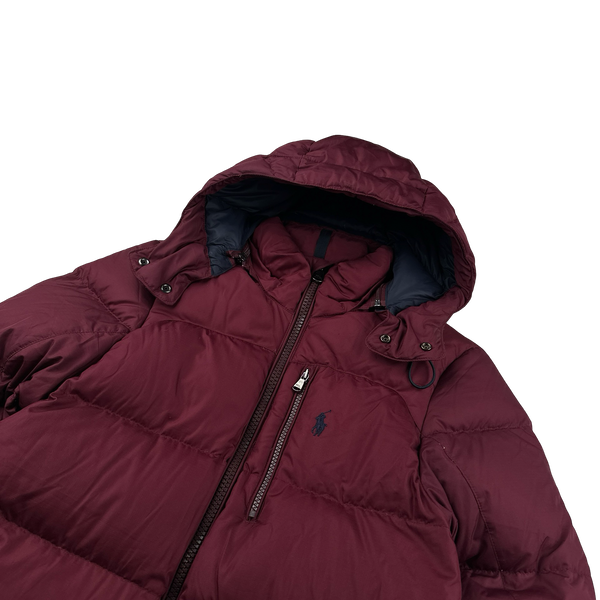 Ralph Lauren Red Down Filled Hooded Puffer Jacket - XS