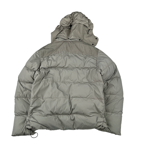 CP Company Cream Nycra Goggle Down Puffer Jacket - Large
