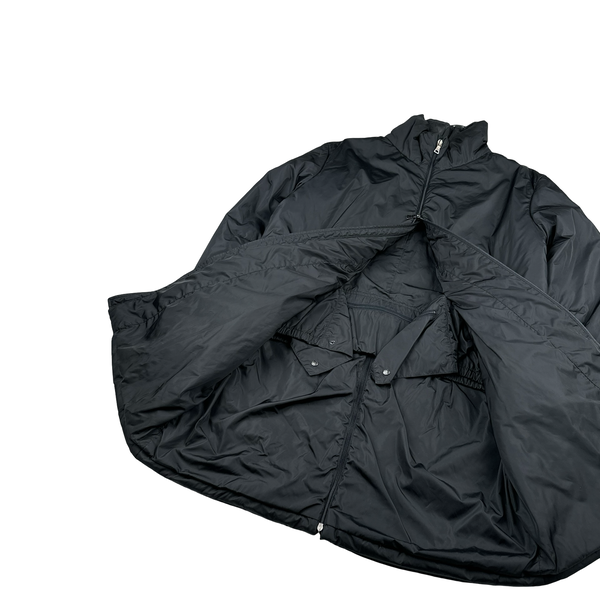 Prada Black Nylon Padded Long Jacket - Small