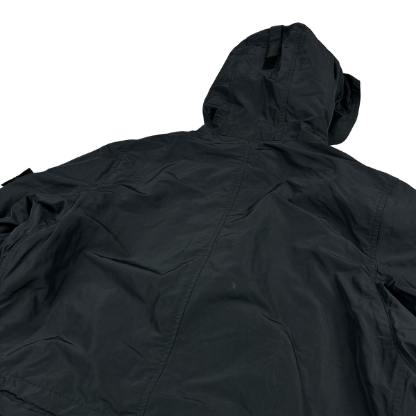 Stone Island 2021 Black Micro Reps Long Jacket - Small