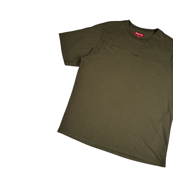 Supreme Khaki Spellout Crewneck T Shirt - Large